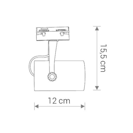 Reflektor do szyno przewodu PROFILE STORE PRO LED BLACK 12W, 3000K