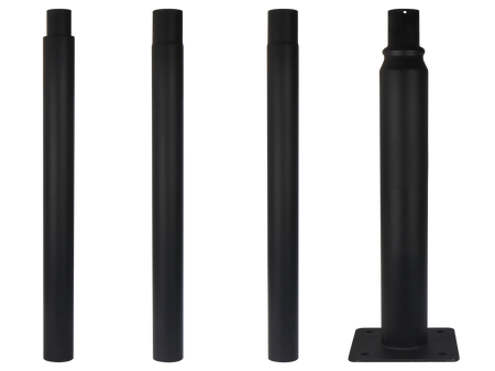 Składany maszt pod latarnię latarnia słup oświetleniowy składany 4m czarny PRIME