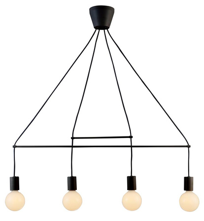 Lampa wisząca ALTO 34-70913 czarna matowa 4x40W E27