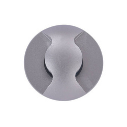 Zewnętrzny kinkiet BASILIO śr. 5,2cm 3W LED ciepła biel 3000K | srebrny