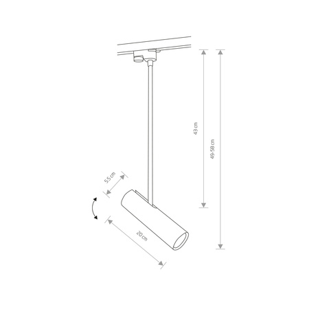 Lampa sufitowa PROFILE EYE SUPER A BLACK