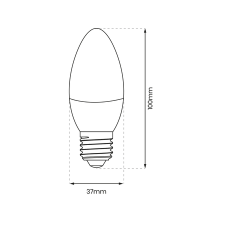 Żarówka LED 7W E27 C37 6000K