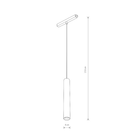 Lampa wisząca ROLLER LED śr. 4cm 9W 4000K do szynoprzewodów magnetycznych | czarny 10652