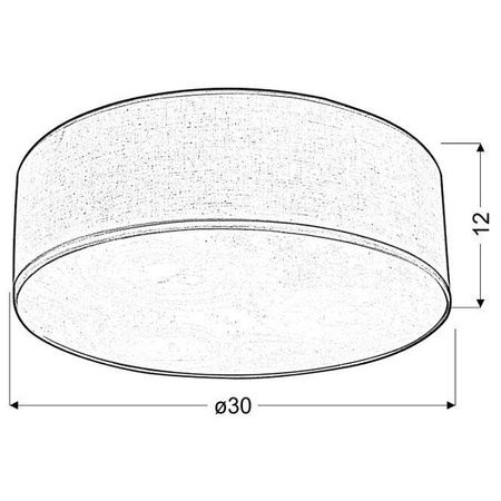 Lampa sufitowa KIOTO 30 cm 31-64660, jasnoszara, 2x40W E27