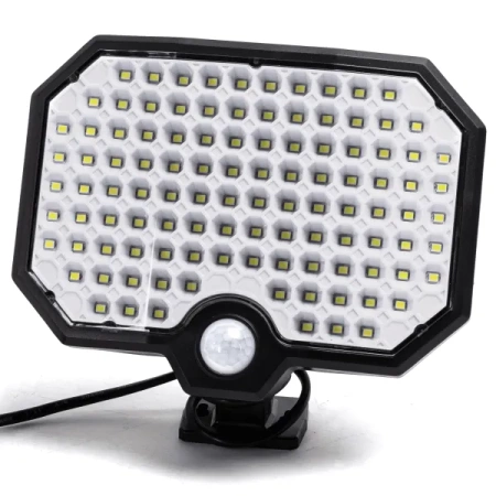 Kinkiet solarny LED dwuczęściowy z czujnikiem ruchu COB czarny 6500K