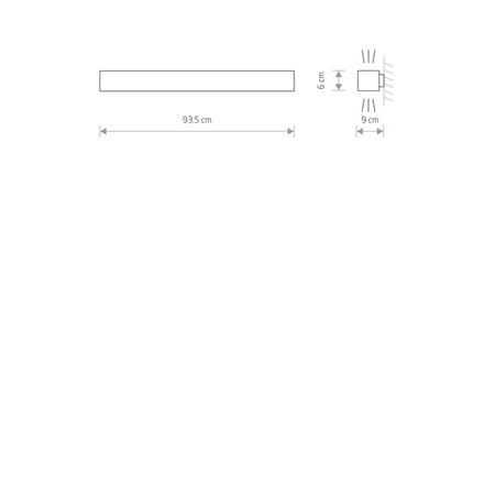 Kinkiet SOFT WALL LED GRAPHITE T8 93,5cm LED TUBE T8 | grafitowy