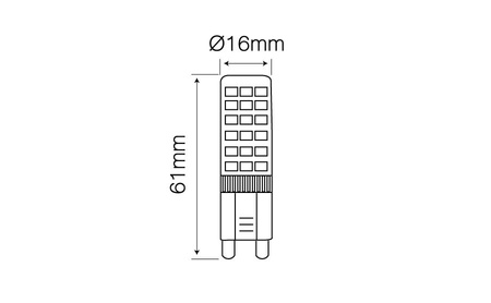 Żarówka LED SMD G9 230V 6W biała ciepła 2700K