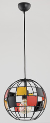 Lampa wisząca ALFA BASKET CZARNA 1xE27 31cm | 60359