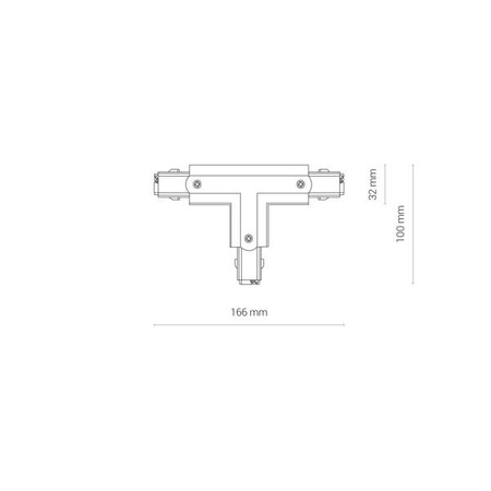 Łącznik T CTLS POWER T CONNECTOR RIGHT-2 WHITE (T-R2) prawy biały