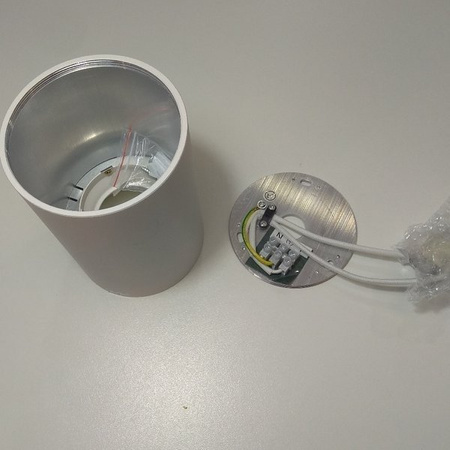 Natynkowy spot tuba KIVI GU10 śr 9,6cm | biały