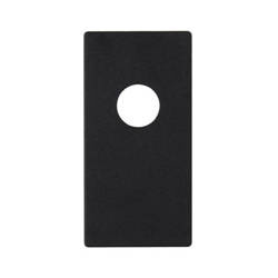 Zaślepka B/C/D/E natynkowa bezramkowa z otworem | czarny