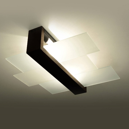 Plafon FENIKS 2 lampa sufitowa drewno Wenge 2x 15W LED, SL.0074