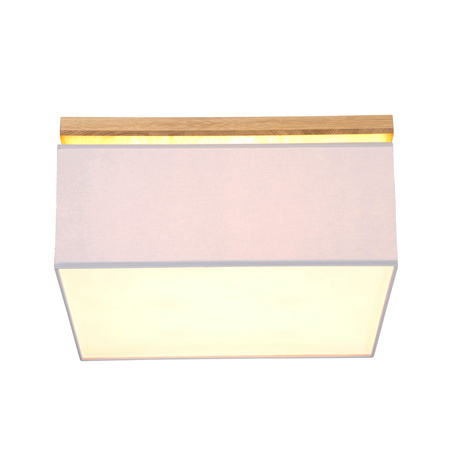 Lampa Sufitowa Vertiga 4xE27 Max.25W Dąb Olejowany/Szary Klosz Tkaniny 34522474