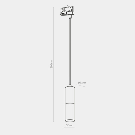 Lampa zwis do szyny 3 fazy TRACER 6064 1xGU10 | czarny zloty