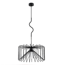 Lampa wisząca ALFA VERSO CZARNA 1xE27 42cm | 60596
