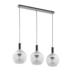 Stylowa lampa wisząca ADRIA 3x E27 wys. 90cm | srebrny