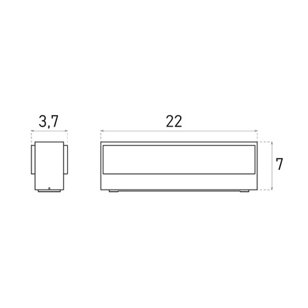 Lampa natynkowa na elewacje LED SMD VILA IP54 3,5W 4000K | antracyt