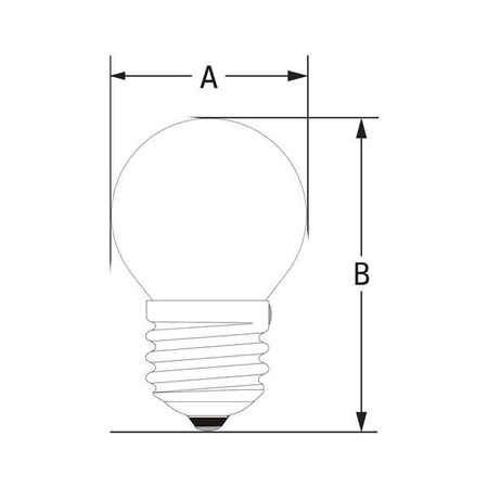 LED KULKA E-27 230V 1W RED SPECTRUM