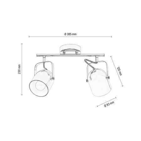 Lampa. INGA listwa sufitowa 2 pkt miedziana 2741213