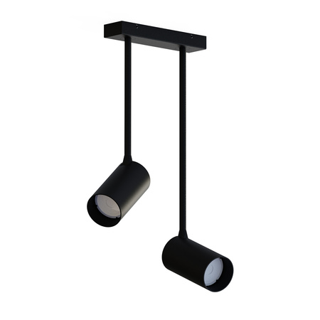 Lampa punktowa natynkowa MONO LONG II wys. 36cm 2xGU10 | czarny 7730