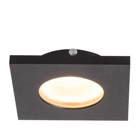 Oprawa wpuszczana kwadratowa LAGOS, czarna, 1x50W GU10, IP65
