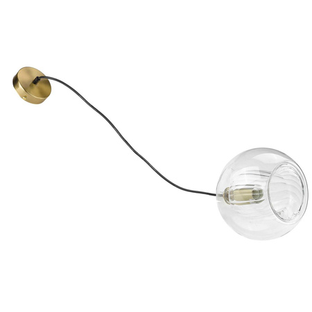 Lampa wisząca Arette 1, złoty/transparentny, 1x40W E27