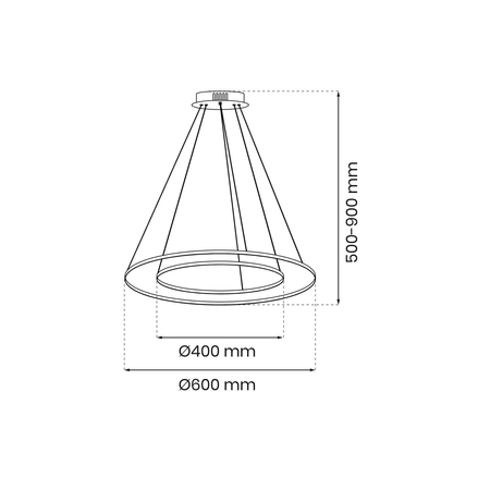 Designerska lampa wisząca ROTONDA GOLD 51W LED | Złota