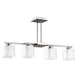 Lampa sufitowa nowoczesna SQUARE wenge/chrom szer. 81cm