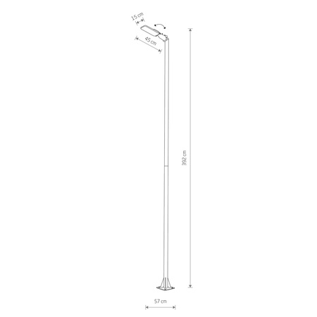 Słupek ogrodowy PATHWAY LED PRO 400 cm 60W IP65 barwa neutralna 4000K  | czarny