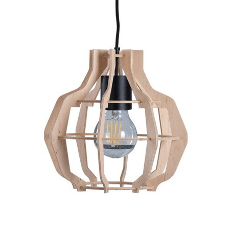 Nowoczesna lampa wisząca BENTO SMALL LONG III 765 drewno