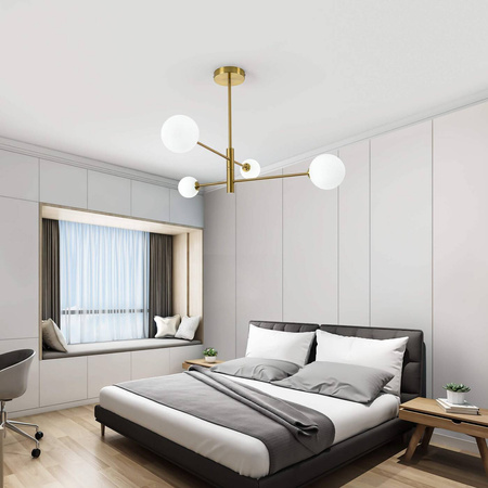 Nowoczesna lampa sufitowa wisząca DORADO 4 miedź
