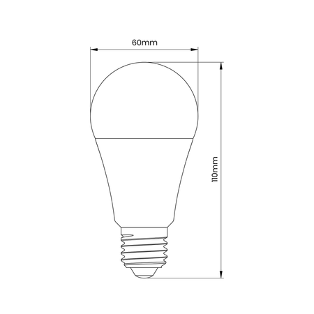 Zmierzchowa żarówka LED 9W A60 E27 barwa ciepła 3000K