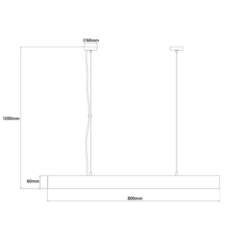 Lampa wisząca Cali M LED CCT Tuya biała LP-1301/1P M WH Smart