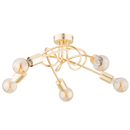Lampa sufitowa ALFA DRAGO ZŁOTA 5xE27 51cm | 63267