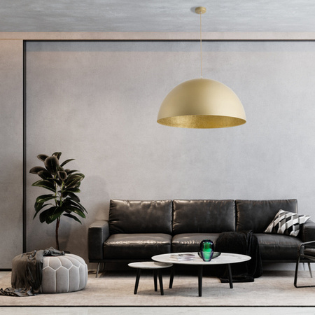 Lampa wisząca do salonu SFERA śr. 30cm E27 60W | złoty czarny