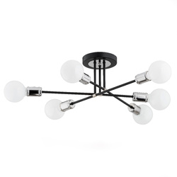 Lampa sufitowa ALFA TOLEDO CZARNA 6xE27 57cm | 62128