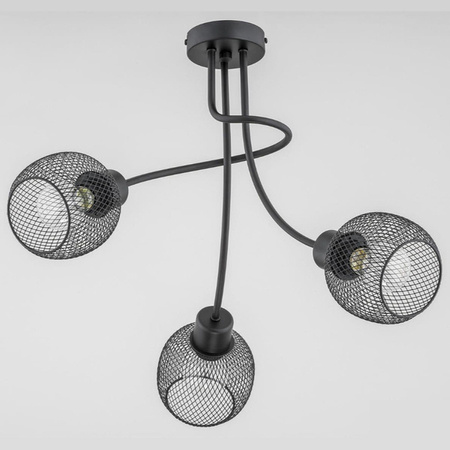 Lampa sufitowa ALFA PLENA DUO CZARNA 3xE27 48cm | 25823