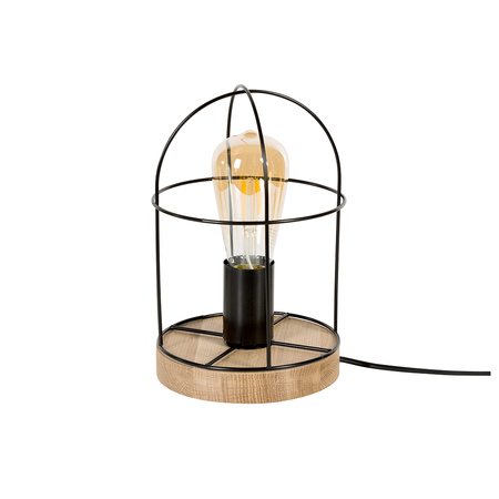 Netuno Lampa Stołowa 1xE27 Max.25W Dąb Olejowany/Czarny 88459174