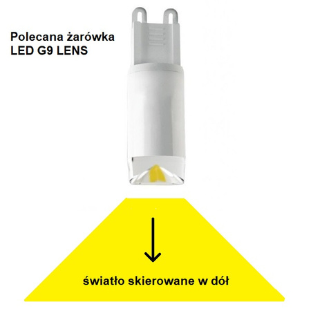 Cienka lampa nad stolik LASER WHITE I 8796