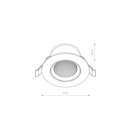 Lampa podtynkowa EGINA LED szer. 11cm 10W barwa ciepła 3000K | biały