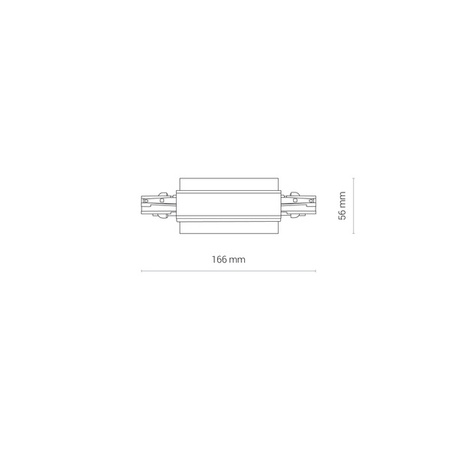 Łącznik wzdłużny  8686 CTLS RECESSED POWER STRAIGHT CONNECTOR WHITE 8686