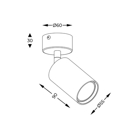 Lampa spot sufitowy do salonu i biura TORI SL 3 GU10 50W wys. 13cm | biały