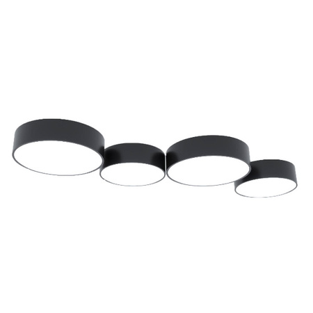 Plafon Arena 45 trzy punktowy stal czarny PVC 15W LED, SL.0124