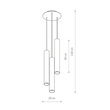 Lampa nad stół EYE BRASS III L 8915