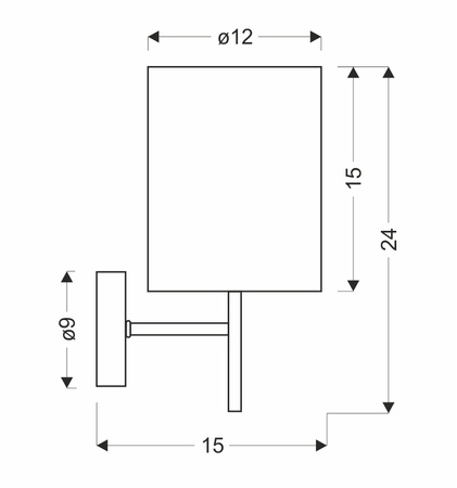 Kinkiet YAN 21-45249 chrom/biały 1x40W E14