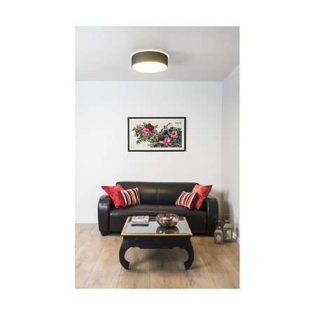 Lampa Sufitowa Josefina 1xLED Zintegrowana 1650lm 2700K 18W Biały Metal/Antracytowy Klosz Tkaniny 4783802