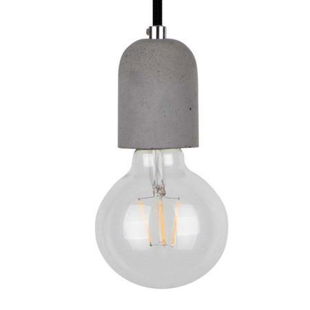 Lampa wisząca Amory 1xE27 Max.60W Szary Beton/Czarny Kabel Tkaninowy