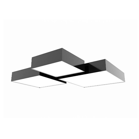 Plafon Sollux HORUS 45 Lampa sufitowa PVC, Stal, czarny 3 x15W LED, SL.0139