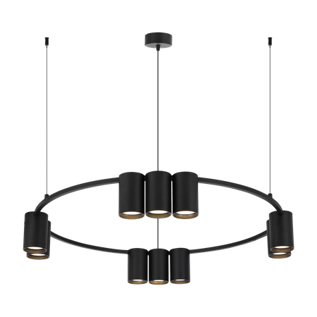 Lampa wisząca (koło) GENESIS BLACK 10xGU10