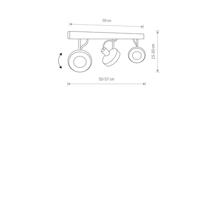 Listwa CROSS GRAPHITE III 9596 spot 50cm 9596